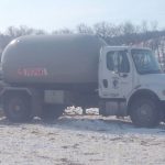 Propane tank truck